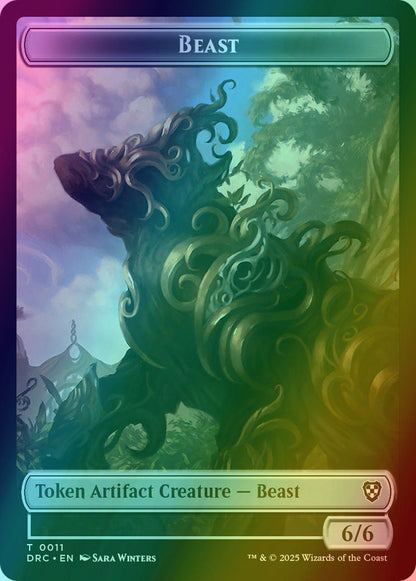 Beast Token (10) // Beast Token (11) [Aetherdrift: Commander: Tokens] [Foil]