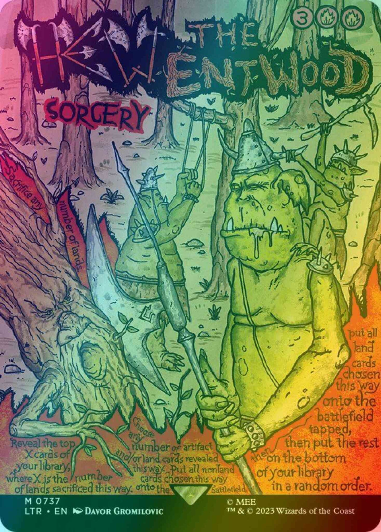 Hew the Entwood [737] [Borderless] [Poster] [The Lord of the Rings: Tales of Middle-earth] [Foil]