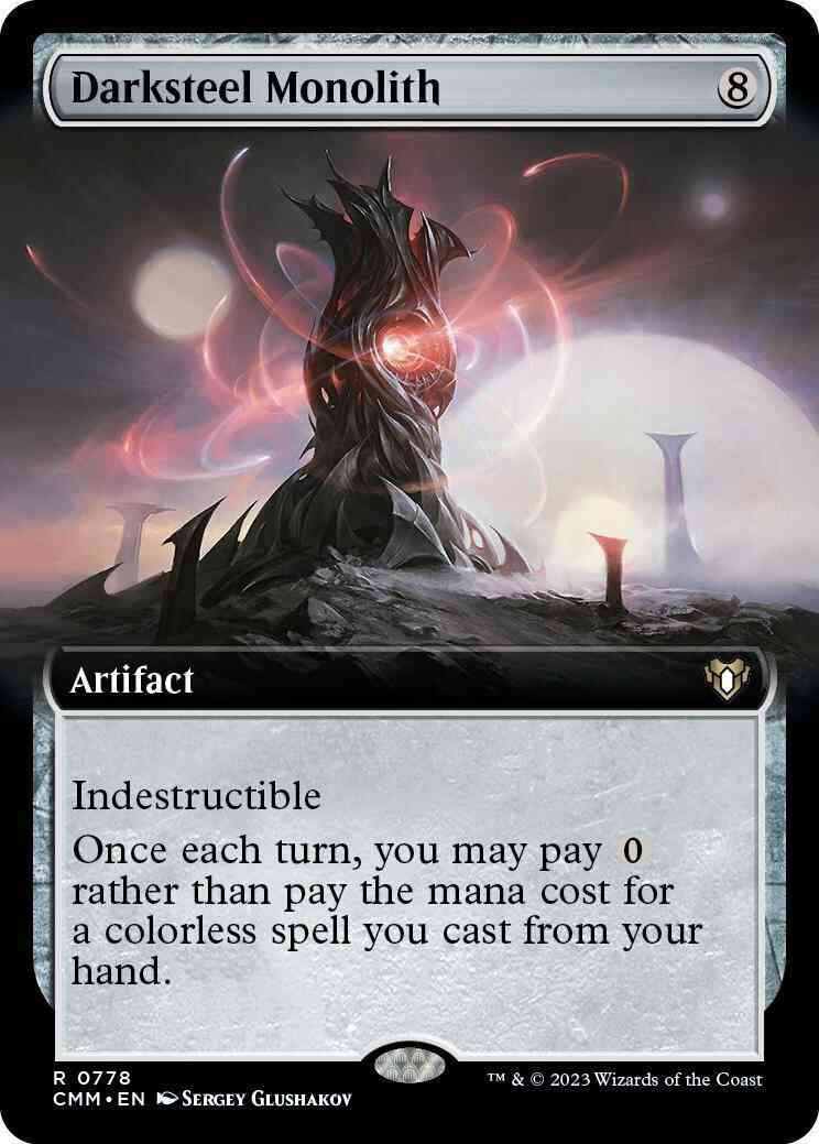 Darksteel Monolith [778] [Extended Art] [Commander Masters] [Non-Foil]