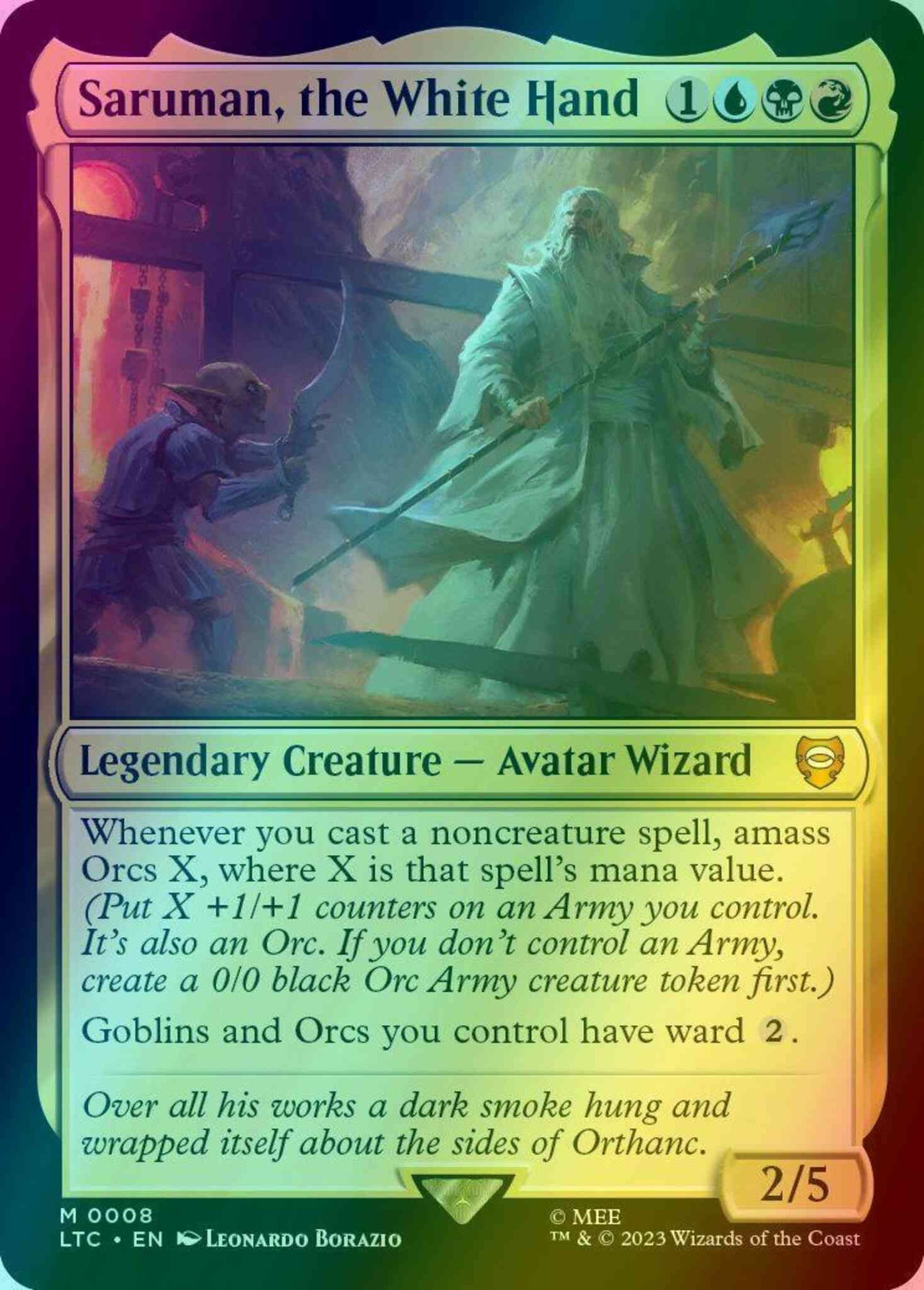 Saruman, the White Hand [8] [The Lord of the Rings: Tales of Middle-earth: Commander] [Foil]