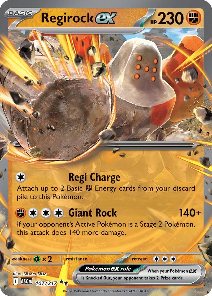 Regirock ex - 107/217 - Double Rare [me025-107] [Ultra]