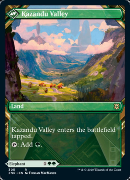 Kazandu Mammoth // Kazandu Valley [305] [Showcase] [Zendikar Rising] [Non-Foil]