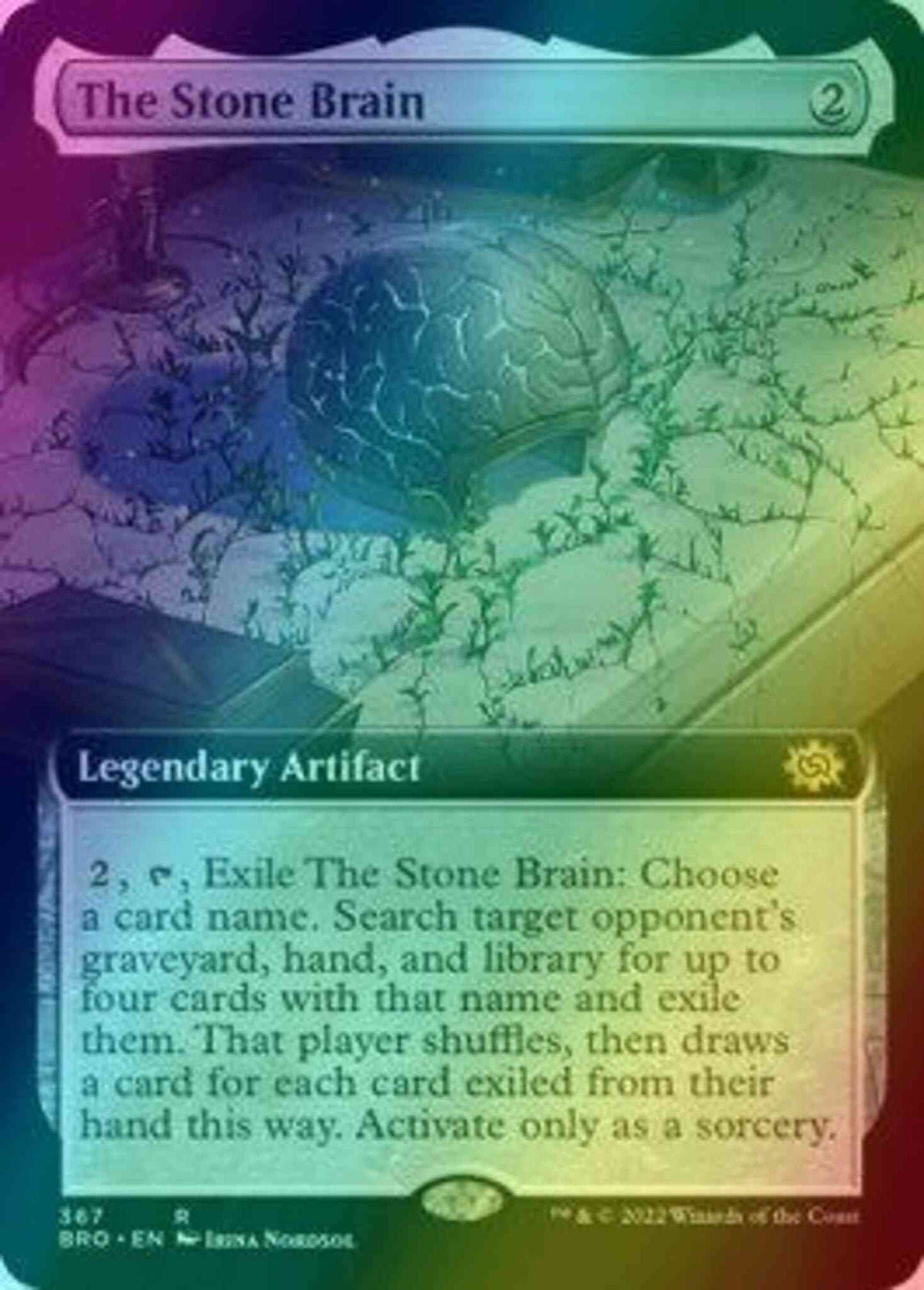 The Stone Brain [367] [Extended Art] [The Brothers' War] [Foil]