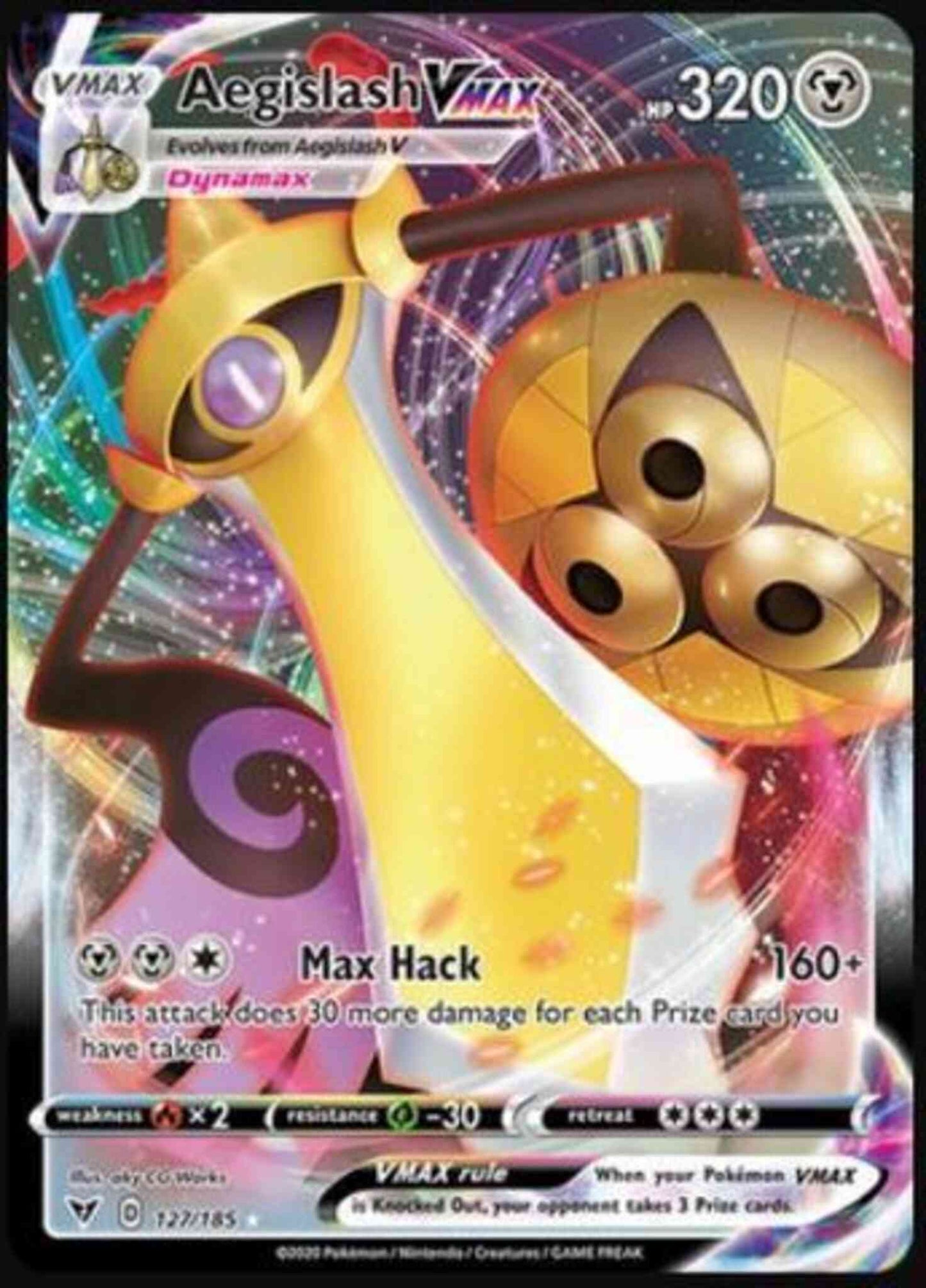 Aegislash VMAX - 127/185 - Rare Holo VMAX [swsh4-127] [Ultra]