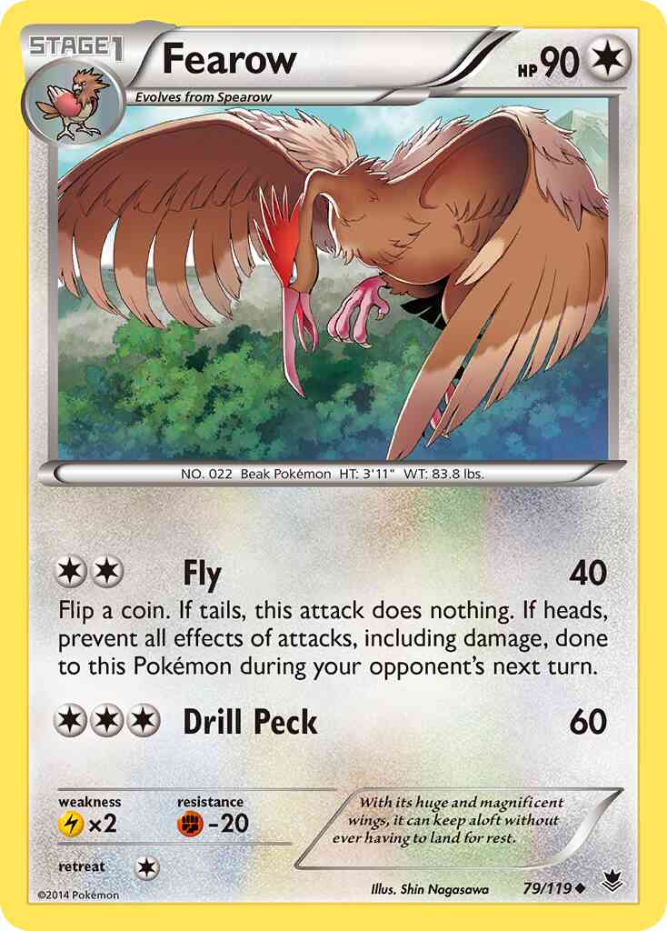 Fearow - 79/119 - Uncommon [xy4-79] [Non-Holo]