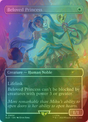 Beloved Princess [0804] [Borderless] [Hatsune Miku: Winter Diva] [Secret Lair Drop] [Foil]