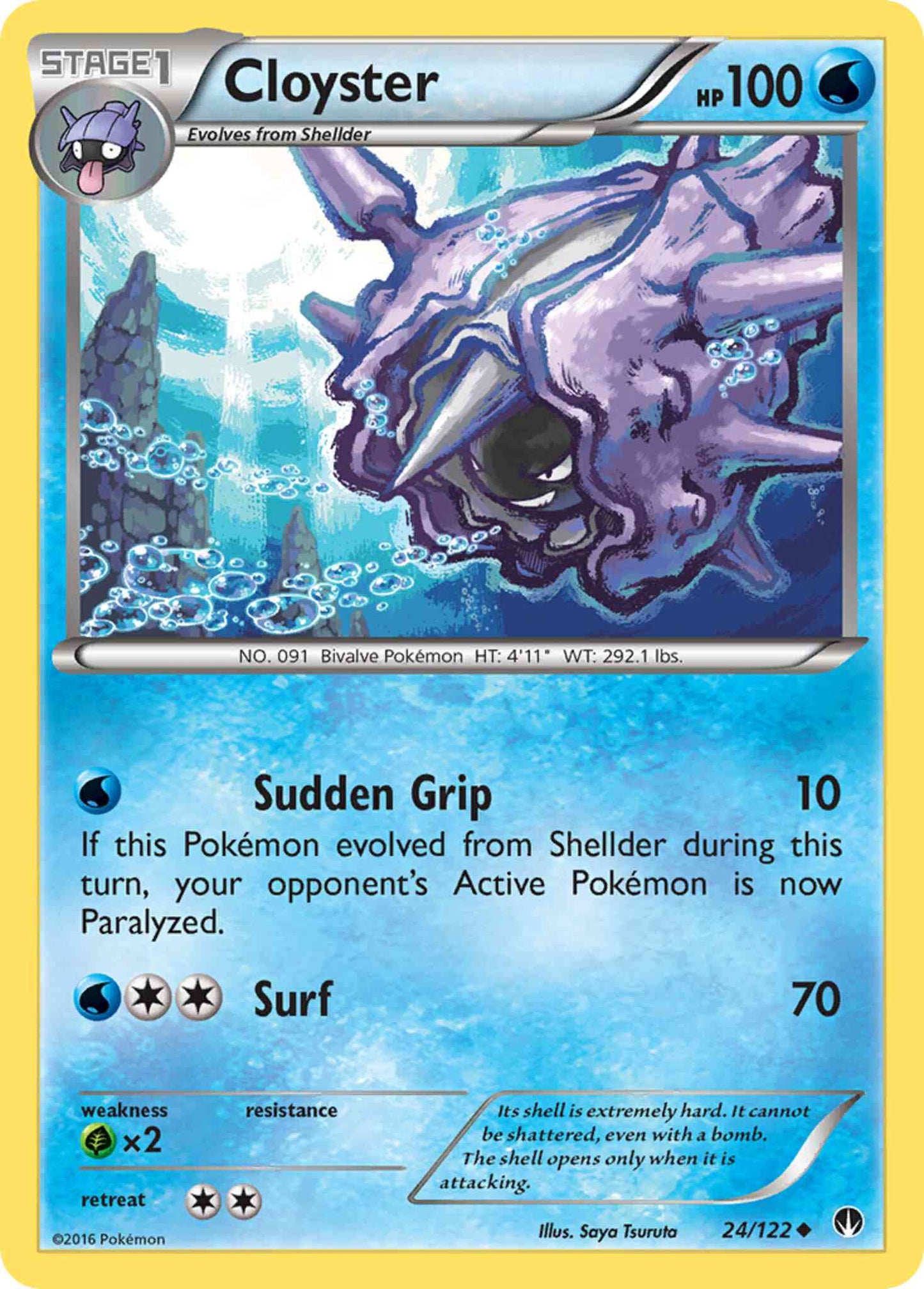 Cloyster - 24/122 - Uncommon [xy9-24] [Reverse Holo]