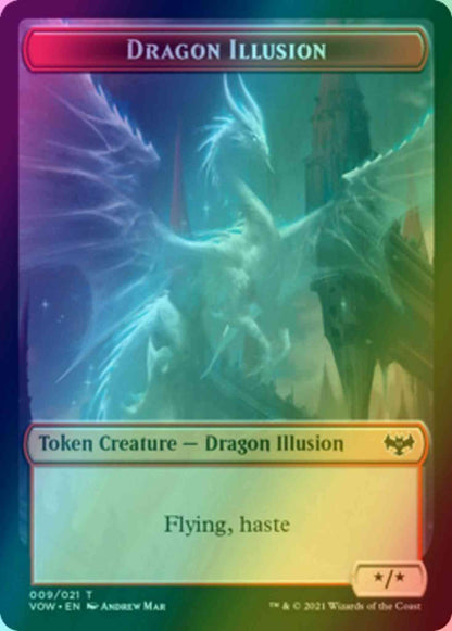 Dragon Illusion Token (09) // Insect Token (13) [Innistrad: Crimson Vow: Tokens] [Foil]