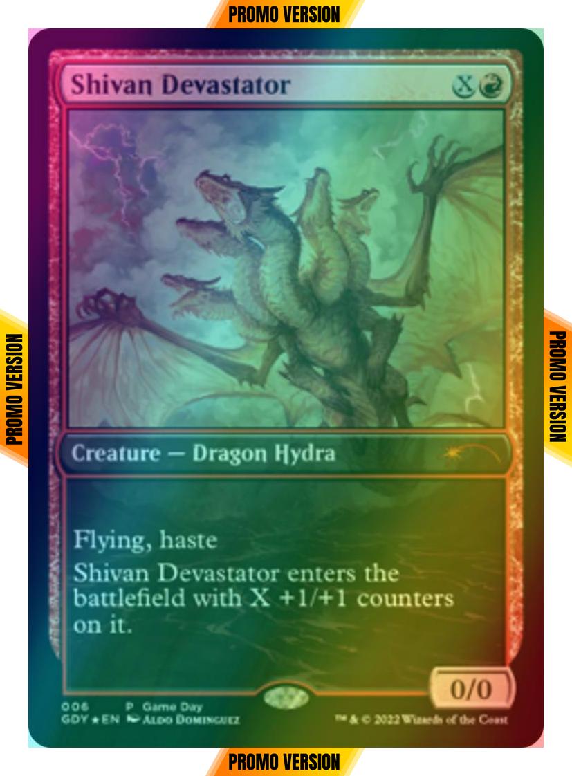 Shivan Devastator [6] [Game Day Promos] [Foil]