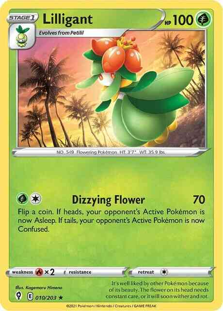 Lilligant - 010/203 - Rare [swsh7-010] [Reverse Holo]