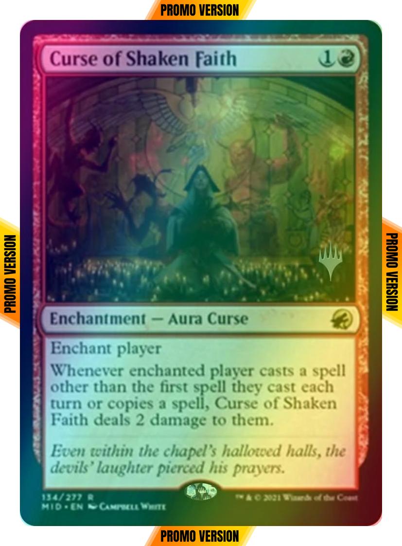 Curse of Shaken Faith [Promo Pack] [134p] [Innistrad: Midnight Hunt Promos] [Foil]