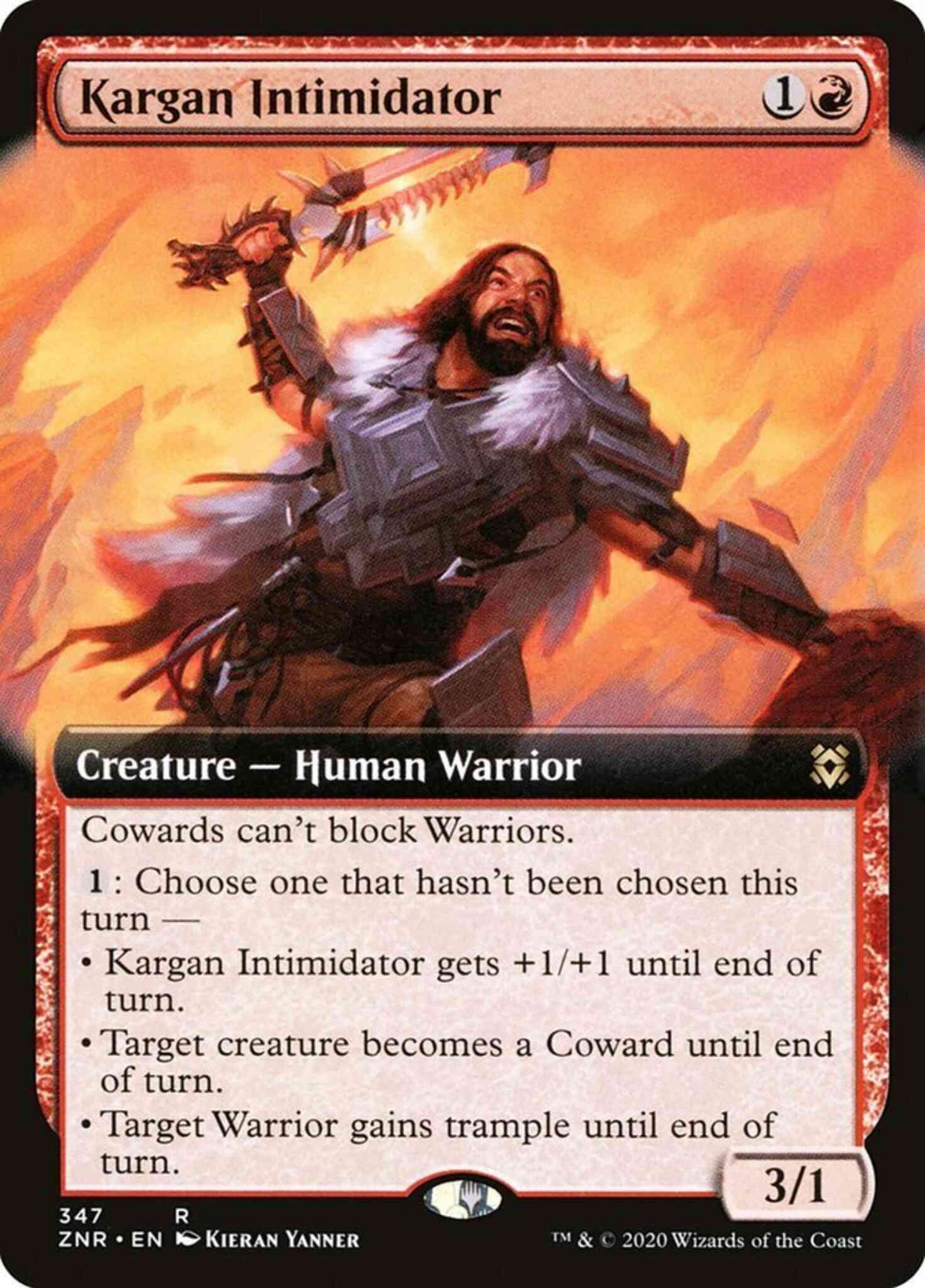 Kargan Intimidator [347] [Extended Art] [Zendikar Rising] [Non-Foil]