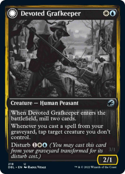 Devoted Grafkeeper // Departed Soulkeeper [218] [Innistrad: Double Feature] [Non-Foil]