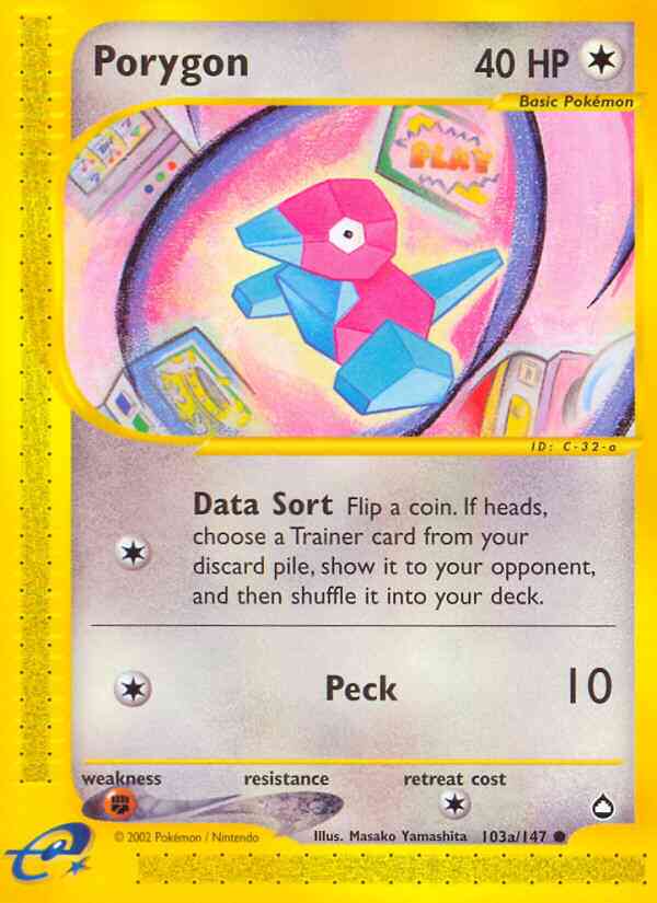 Porygon - 103/147 - Common [ecard2-103] [Reverse Holo]