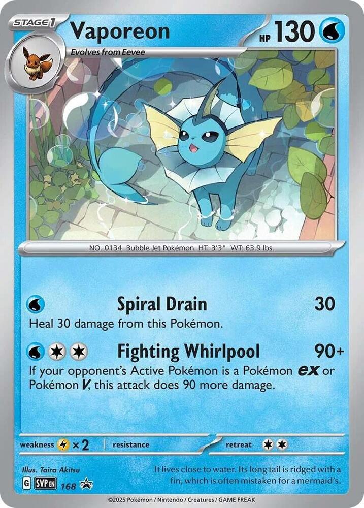 Vaporeon - 168 - Promo [svp-168] [Cosmos Holo]