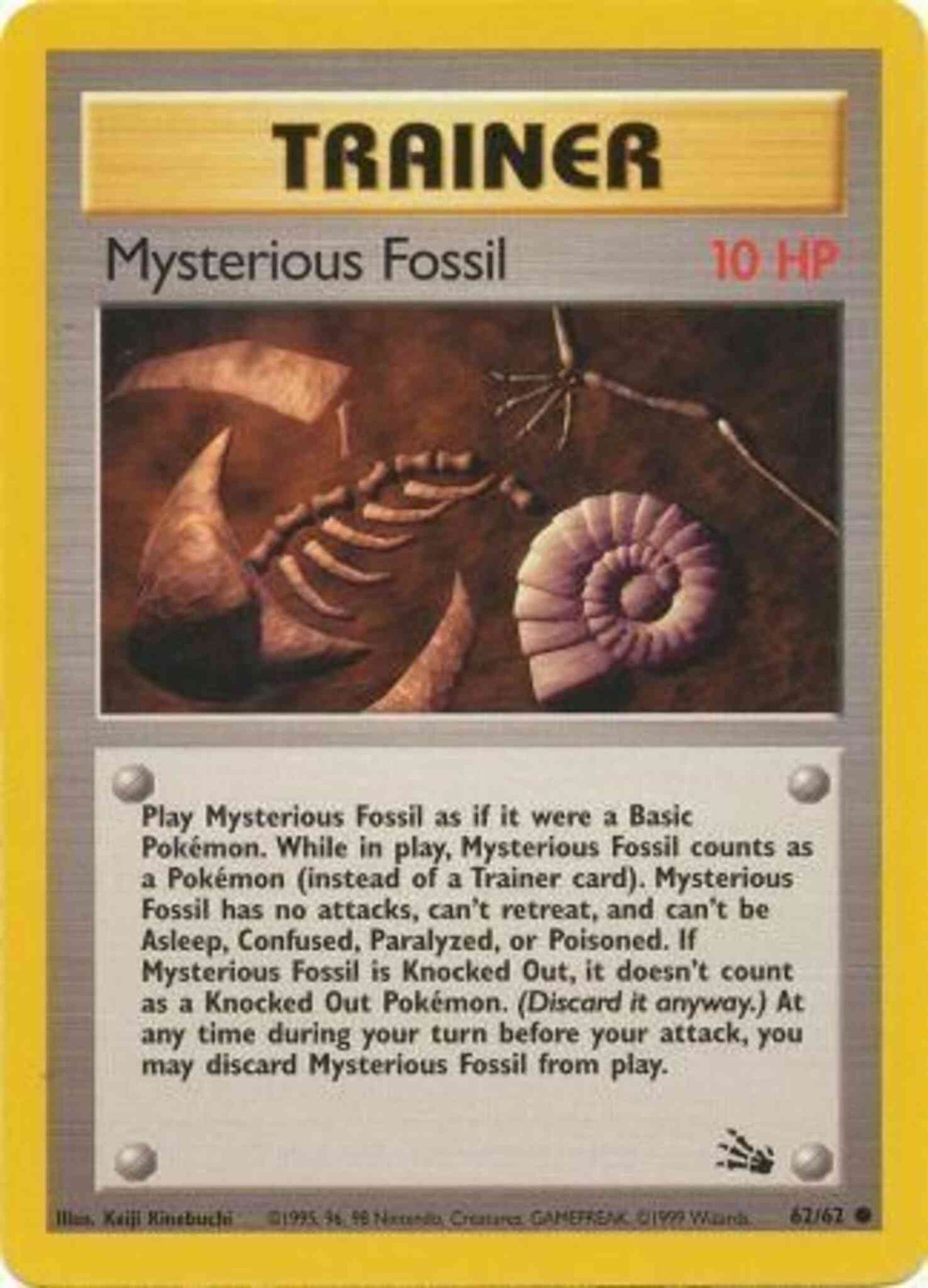 Mysterious Fossil - 62/62 - Common - Unlimited [base3U-62] [Non-Holo]
