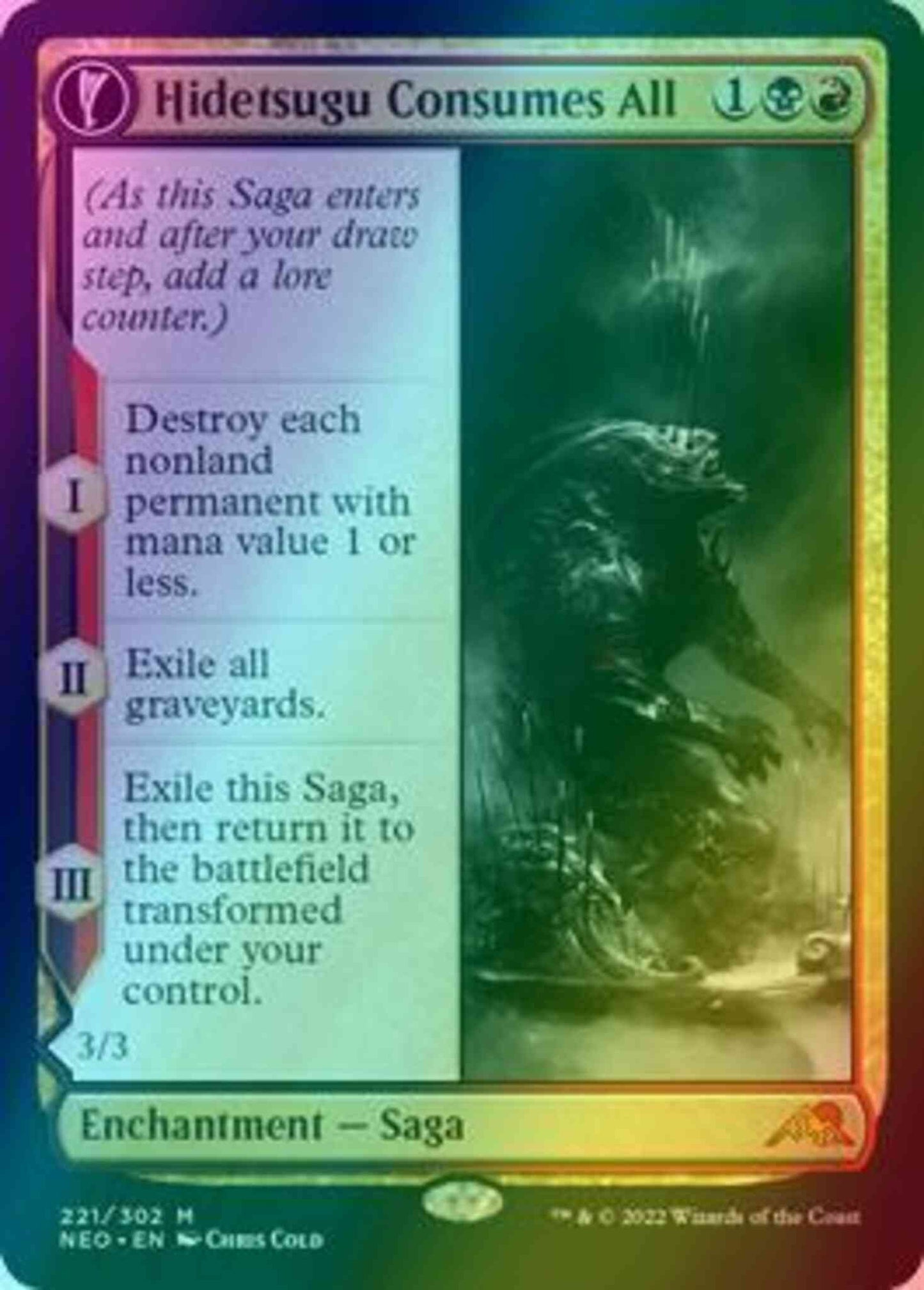 Hidetsugu Consumes All // Vessel of the All-Consuming [221] [Kamigawa: Neon Dynasty] [Foil]