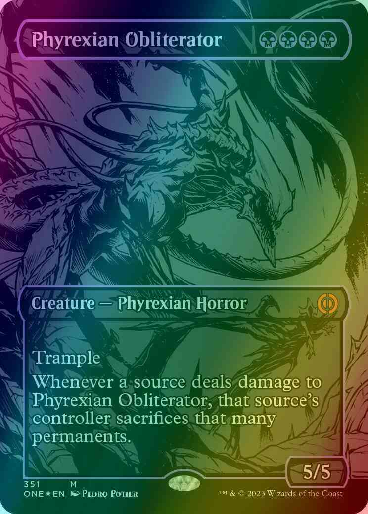 Phyrexian Obliterator [351] [Borderless] [Phyrexia: All Will Be One] [Oil Slick Foil]