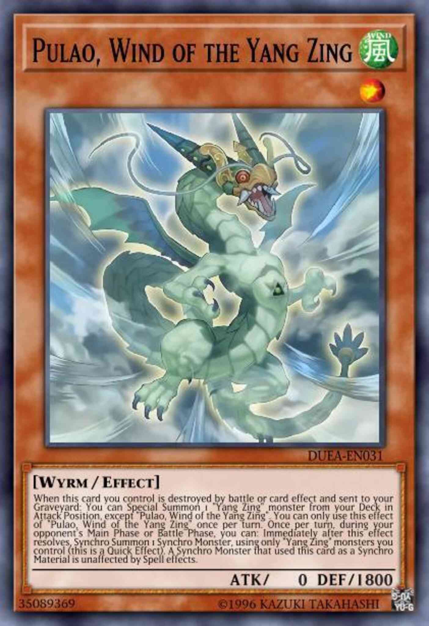 Pulao, Wind of the Yang Zing - MP15-EN086 - Super Rare - 1st Edition