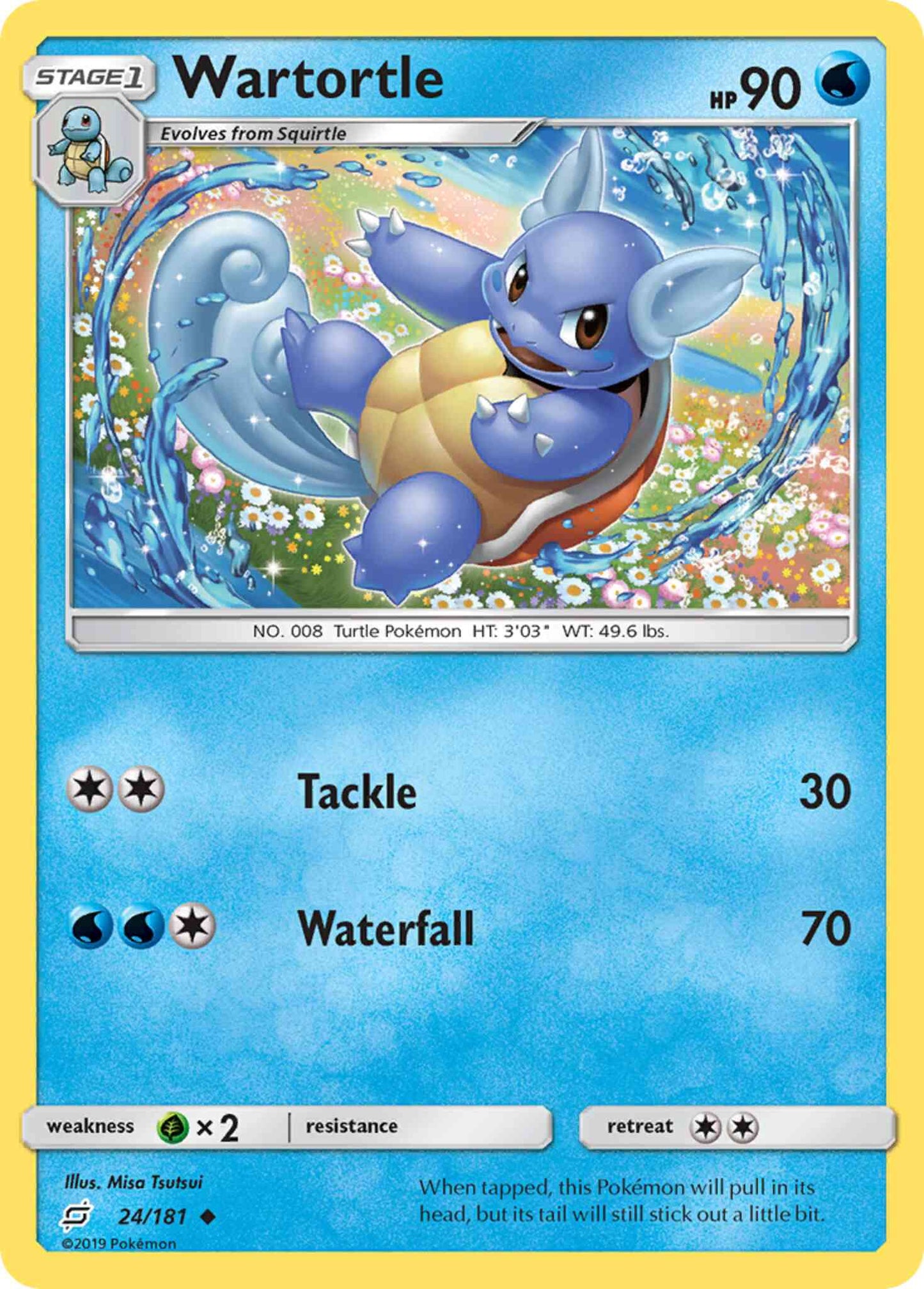 Wartortle - 24/181 - Uncommon [sm9-24] [Reverse Holo]