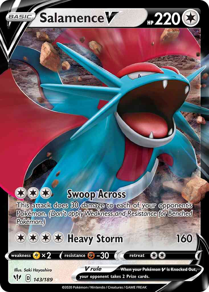 Salamence V - 143/189 - Rare Ultra [swsh3-143] [Ultra]