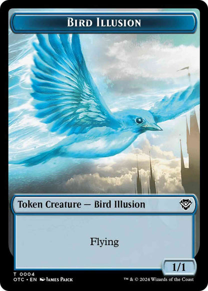 Bird Illusion Token (04) // Dragon Elemental Token (13) [Outlaws of Thunder Junction: Commander: Tokens] [Non-Foil]