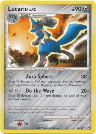 Lucario - 53 - Promotional - Prerelease Staff Stamp [Non-Holo]