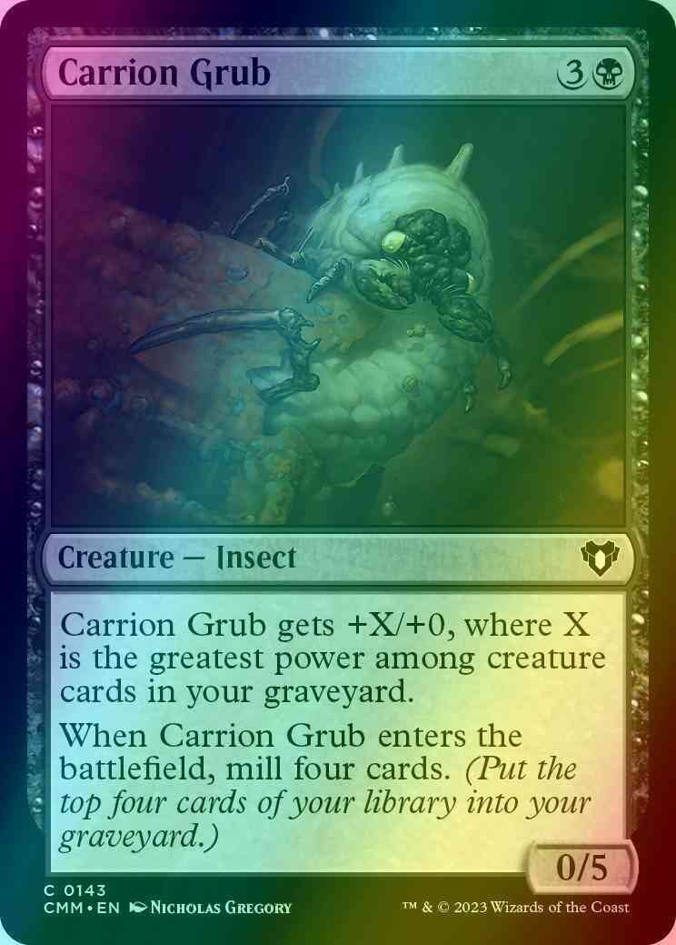 Carrion Grub [143] [Commander Masters] [Foil]