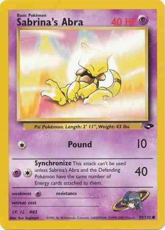 Sabrina's Abra - 93/132 - Common - Unlimited [gym2U-93] [Non-Holo]