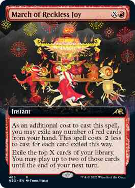 March of Reckless Joy [469] [Extended Art] [Kamigawa: Neon Dynasty] [Non-Foil]