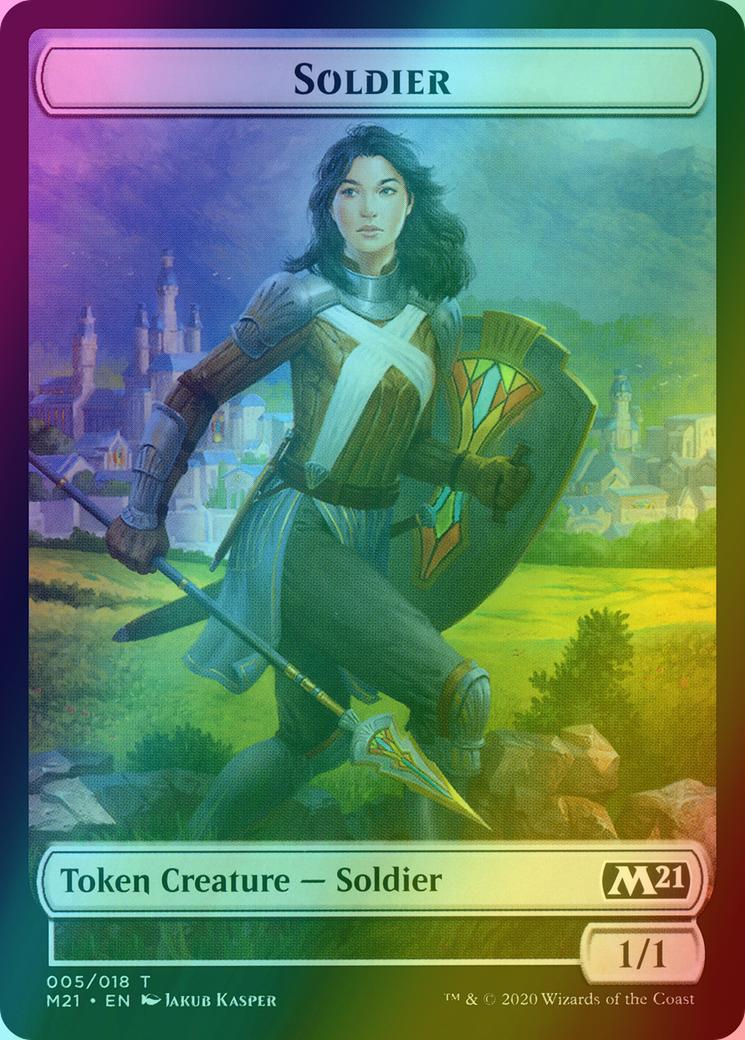 Cat Token (11) // Soldier Token (05) [Core Set 2021 Tokens] [Foil]