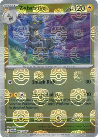 Zebstrika - Master Ball Pattern - 032/086 - Uncommon [sv105w-032] [Reverse Holo]