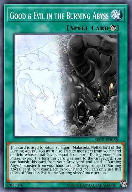 Good & Evil in the Burning Abyss - SECE-EN086 - Super Rare - 1st Edition