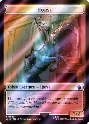 Clue Token (53) // Horse Token (36) [Universes Beyond: Doctor Who: Tokens] [Surge Foil]