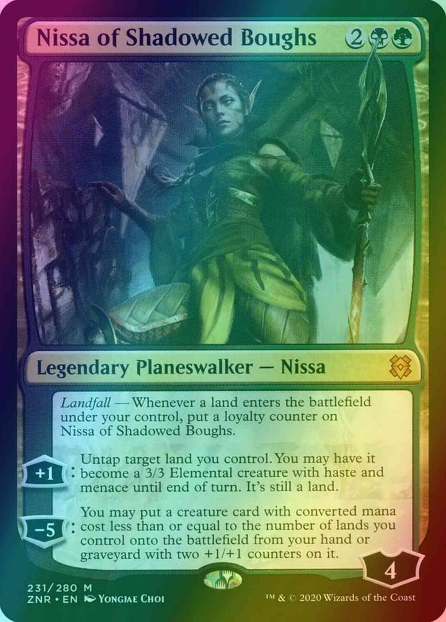 Nissa of Shadowed Boughs [231] [Zendikar Rising] [Foil]