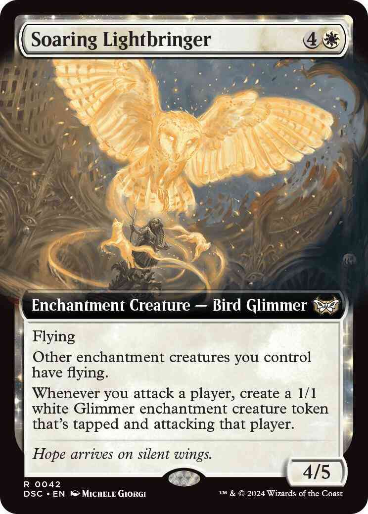 Soaring Lightbringer [42] [Extended Art] [Duskmourn: House of Horror: Commander] [Non-Foil]