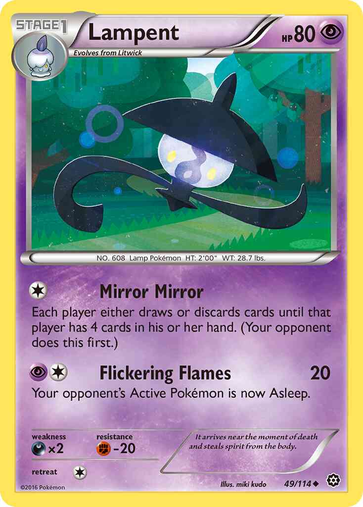 Lampent - 49/114 - Uncommon [xy11-49] [Reverse Holo]