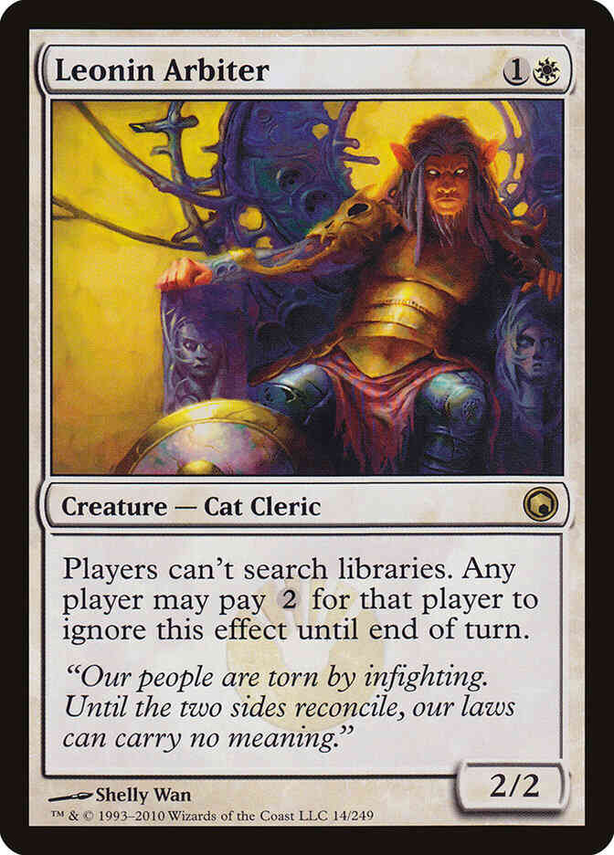 Leonin Arbiter [14] [Scars Of Mirrodin] [Non-Foil]