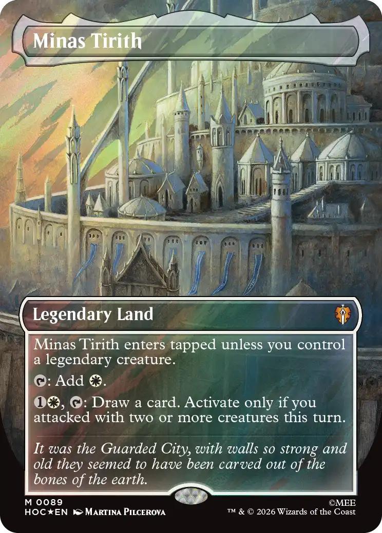 Minas Tirith [89] [Borderless] [Classic Artist] [The Hobbit: Commander] [Surge Foil]