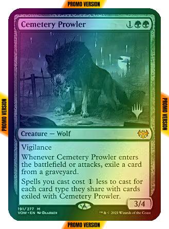 Cemetery Prowler [191p] [Promo Pack] [Innistrad: Crimson Vow: Promos] [Foil]