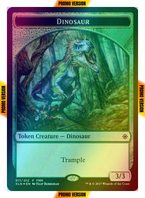Dinosaur Token (11) // Treasure Token (11) [11] [Friday Night Magic 2017] [Foil]