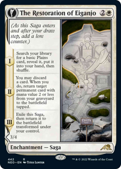 The Restoration of Eiganjo // Architect of Restoration [442] [Extended Art] [Kamigawa: Neon Dynasty] [Non-Foil]