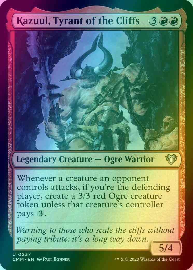 Kazuul, Tyrant of the Cliffs [237] [Commander Masters] [Foil]