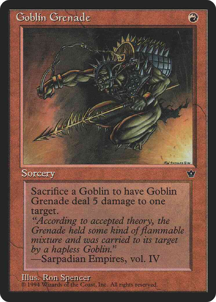 Goblin Grenade [Ron Spencer] [56a] [Fallen Empires] [Non-Foil]