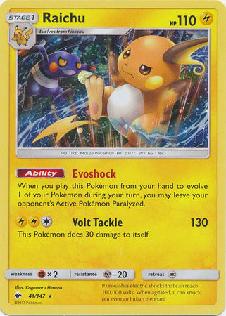 Raichu - 41/147 - Promo [Blister Pack] [SM3MSP-41] [Cosmos Holo]