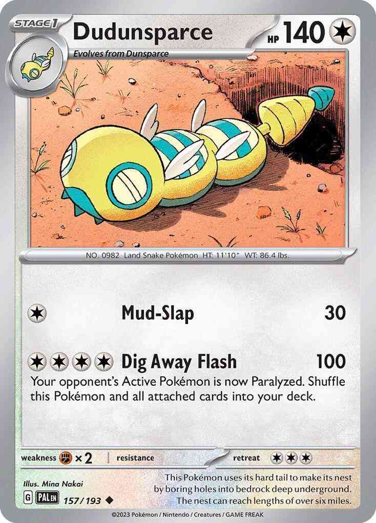Dudunsparce - 157/193 - Uncommon [sv02-157] [Non-Holo]