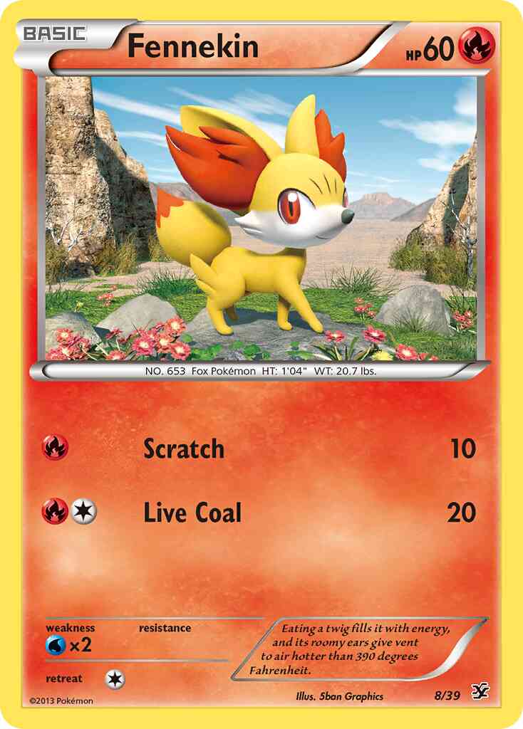 Fennekin - 8/39 -  [xy0-8] [Non-Holo]