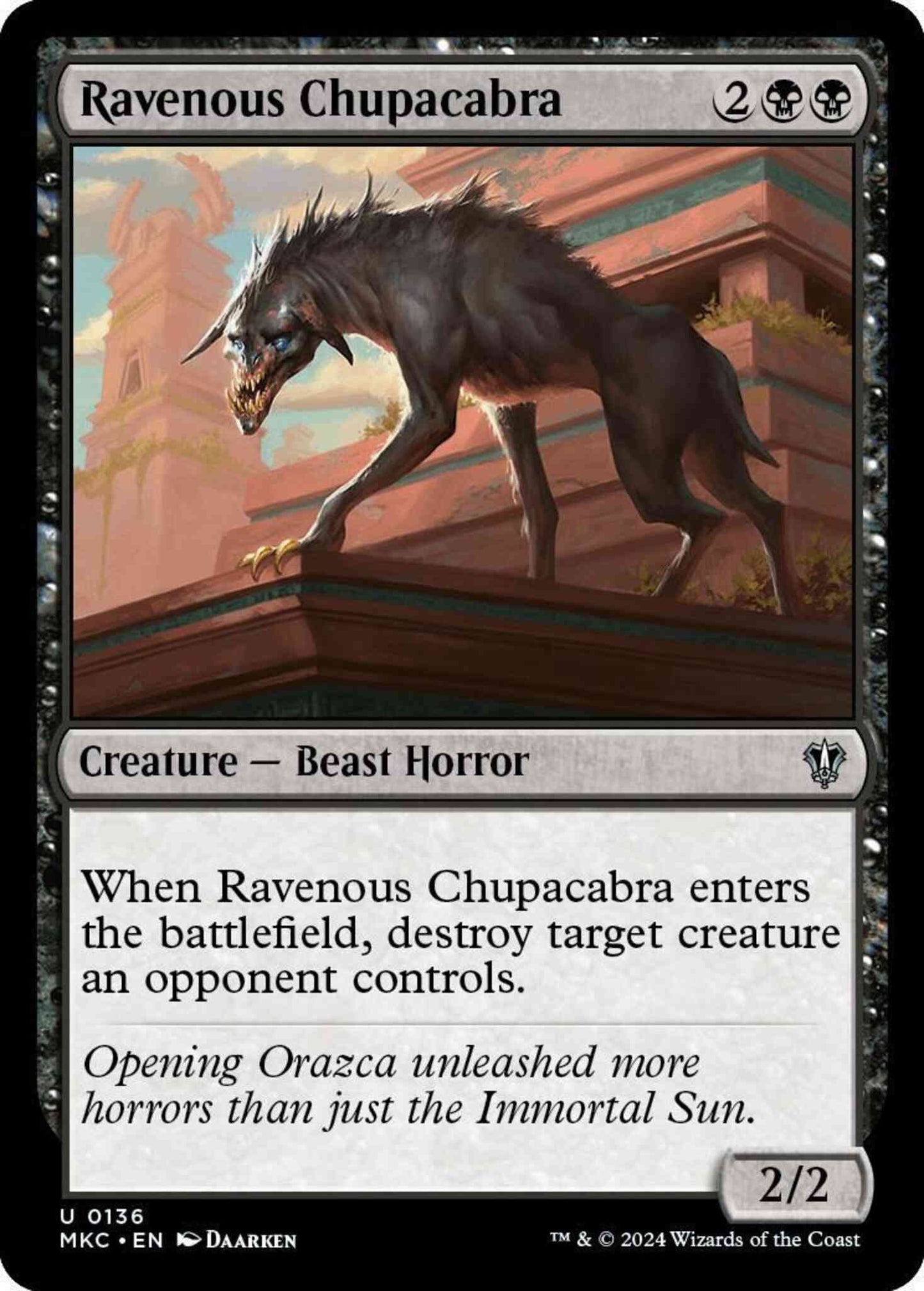 Ravenous Chupacabra [136] [Murders at Karlov Manor: Commander] [Non-Foil]