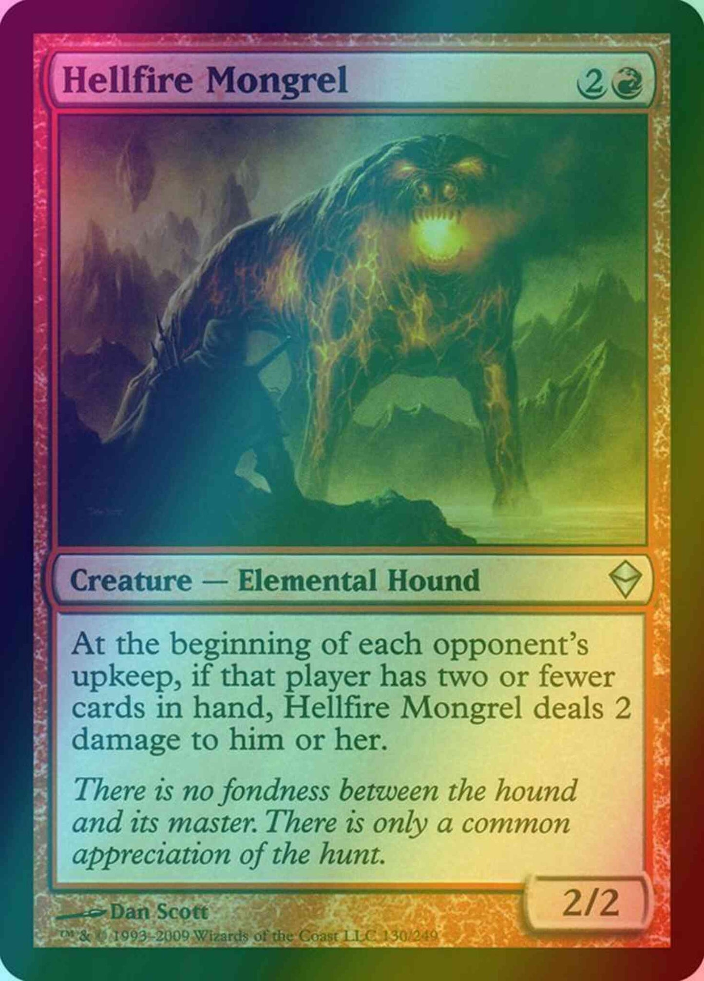 Hellfire Mongrel [130] [Zendikar] [Foil]