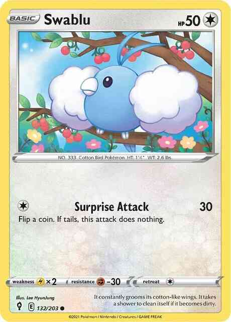 Swablu - 132/203 - Common [swsh7-132] [Non-Holo]